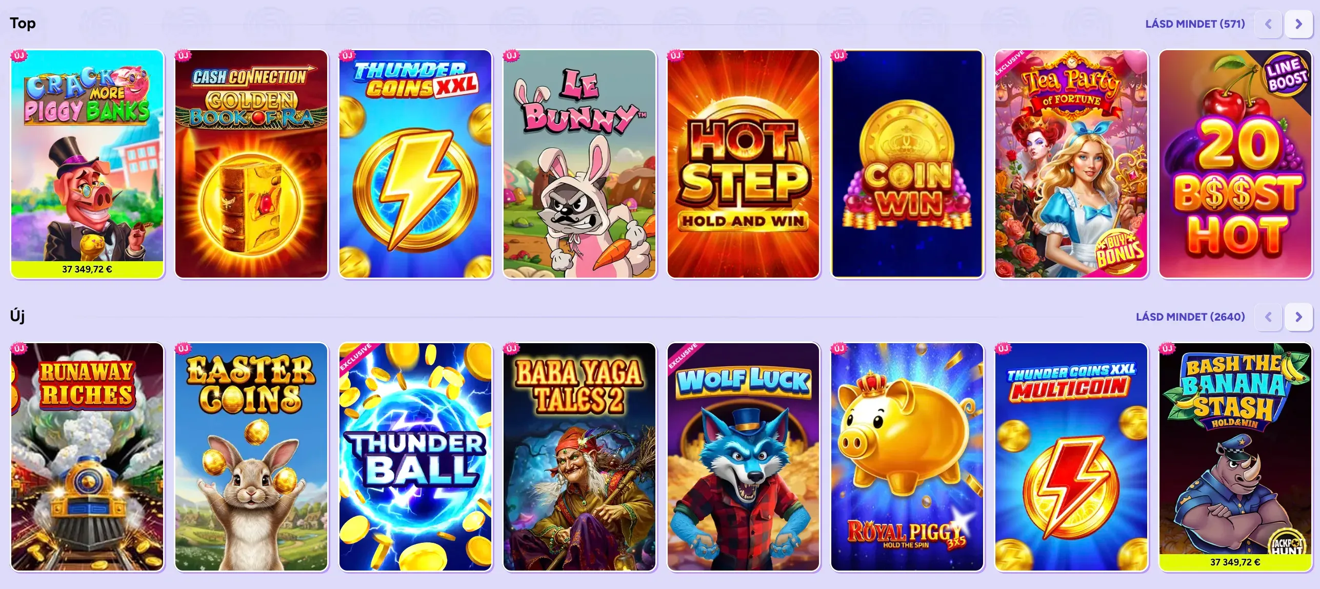 Spinbara kaszinójáték-gyűjtemény